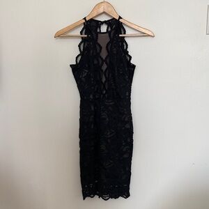 H&M Black Lace Backless Dress